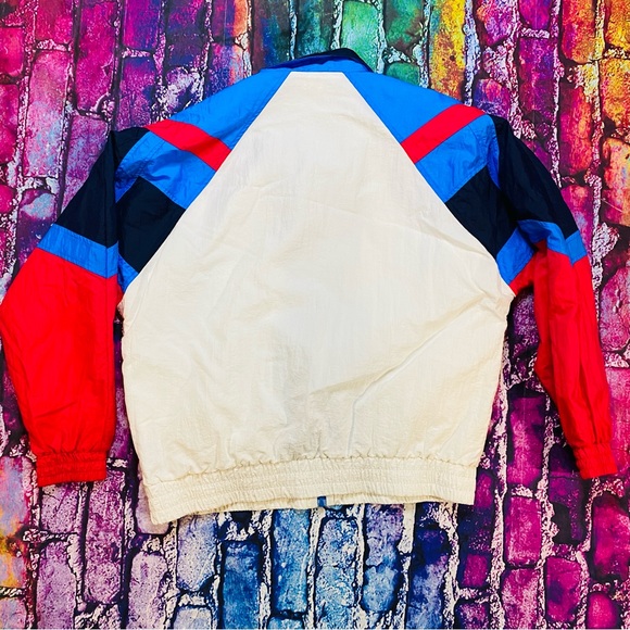 Vintage 90s HEAD Windbreaker Jacket Mens Large Blue & Red Full Zip Streetwear - Picture 2 of 4